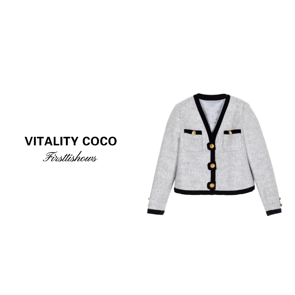 「VITALITY COCO」 小香风长袖气质时尚高端混纺宽肩甜酷外套668