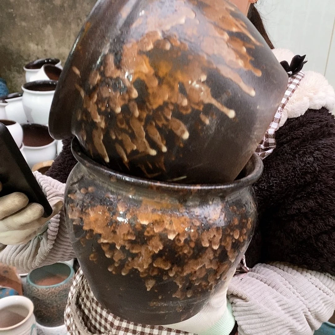 紫砂花盆瑕疵口20高16