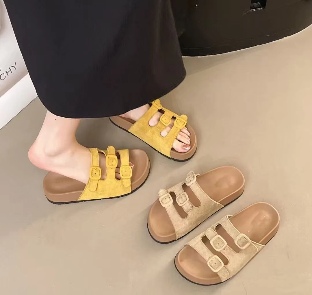 厚底勃肯鞋拖鞋女新款夏季时尚夏天凉拖女外穿软底凉拖鞋618-6
