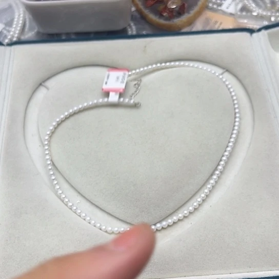 银S925镶嵌淡水珍珠珍珠项链7