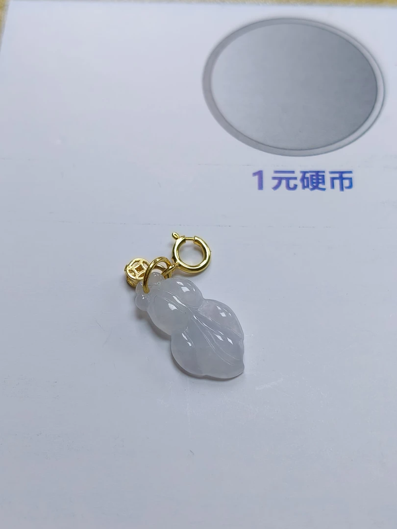 ❀放漏福利-天然缅甸翡翠A货S925银万能扣小金鱼多样性随机发一件