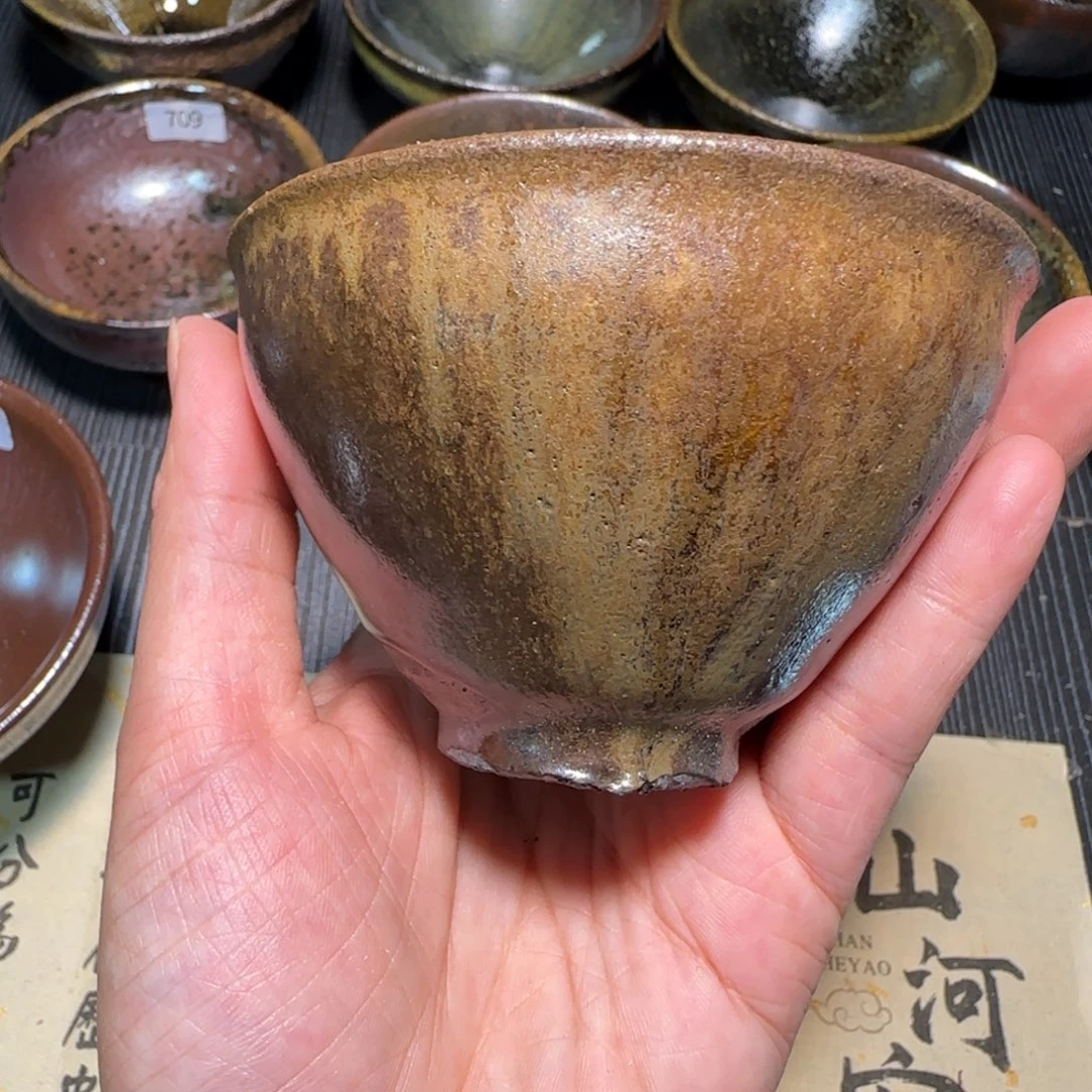 柴烧建盏茶盏茶杯89