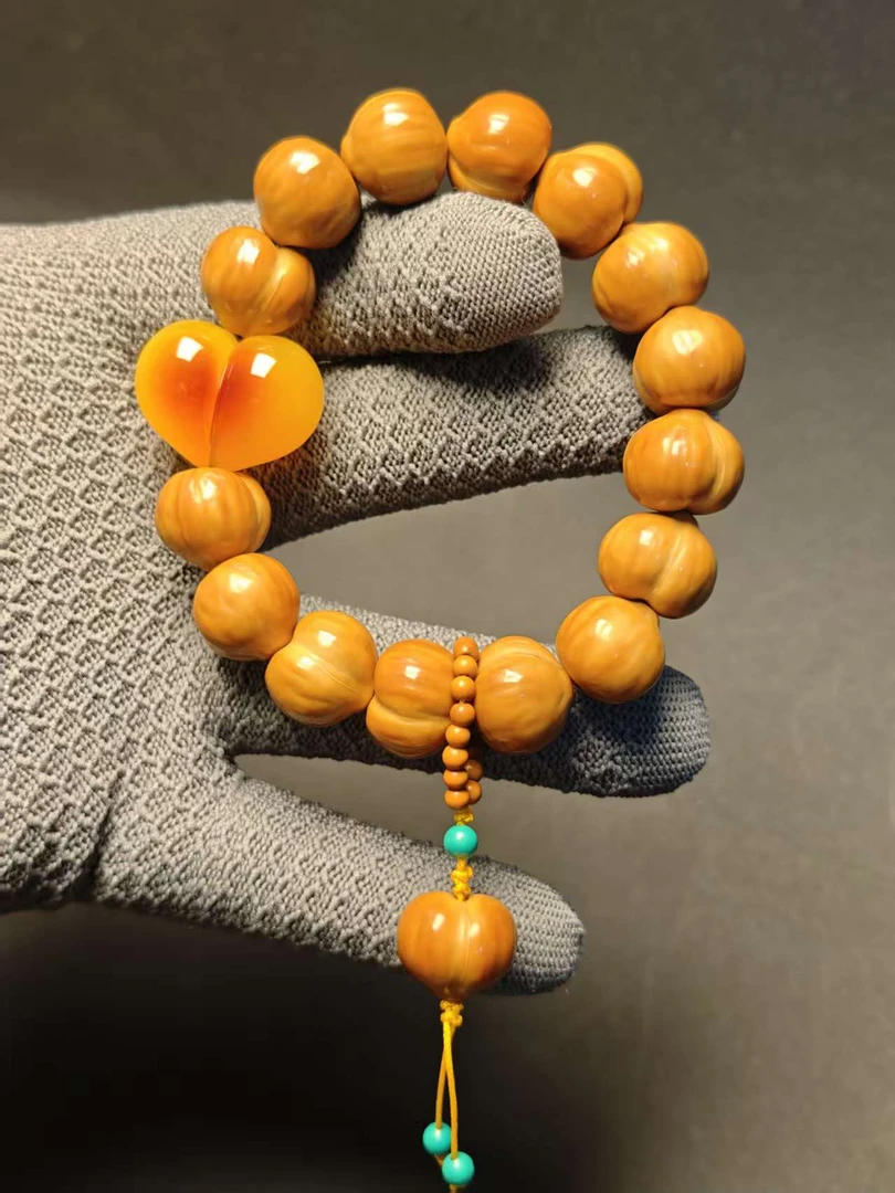 【A+屁桃全品】猴头屁桃爱心手串带配饰女生可爱文玩微返油