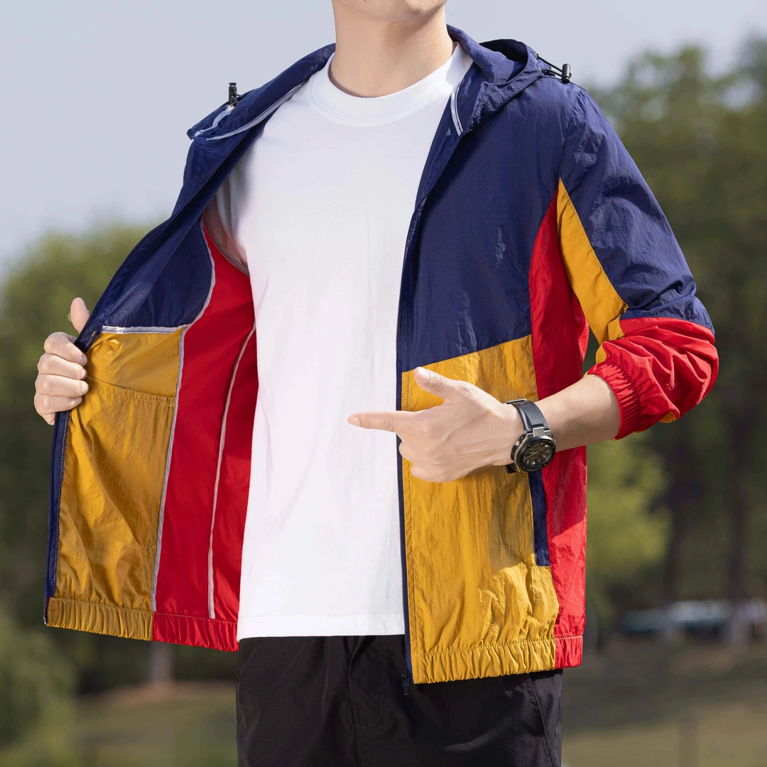 2025新款夏季外套防晒衣男款速干连帽长袖休闲防晒服防紫外线透气