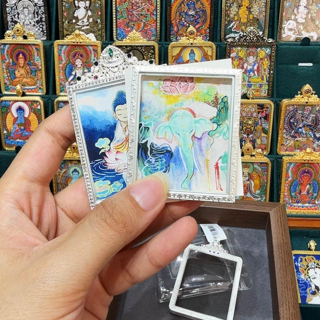 程****吊坠258+88+90壳热贡纯手绘唐卡非遗文化