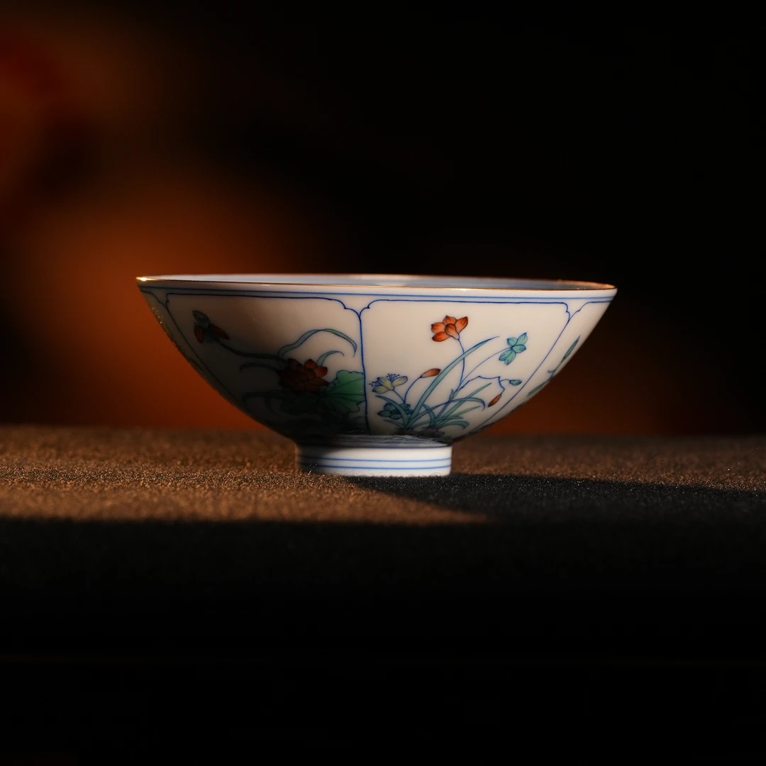 【景德詺兮】斗彩十二花神斗笠杯MX1224