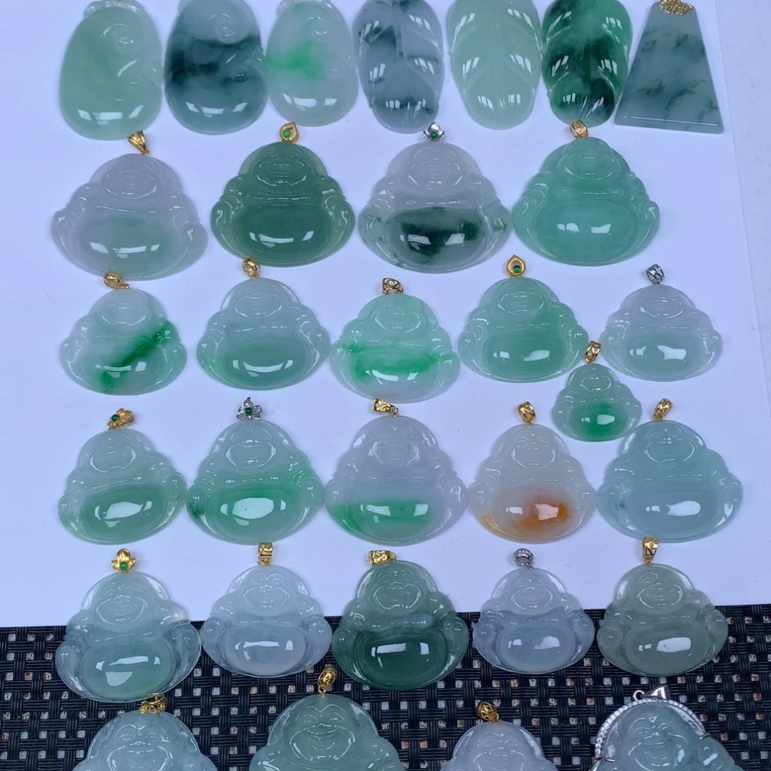 翡翠未镶嵌颈饰天然