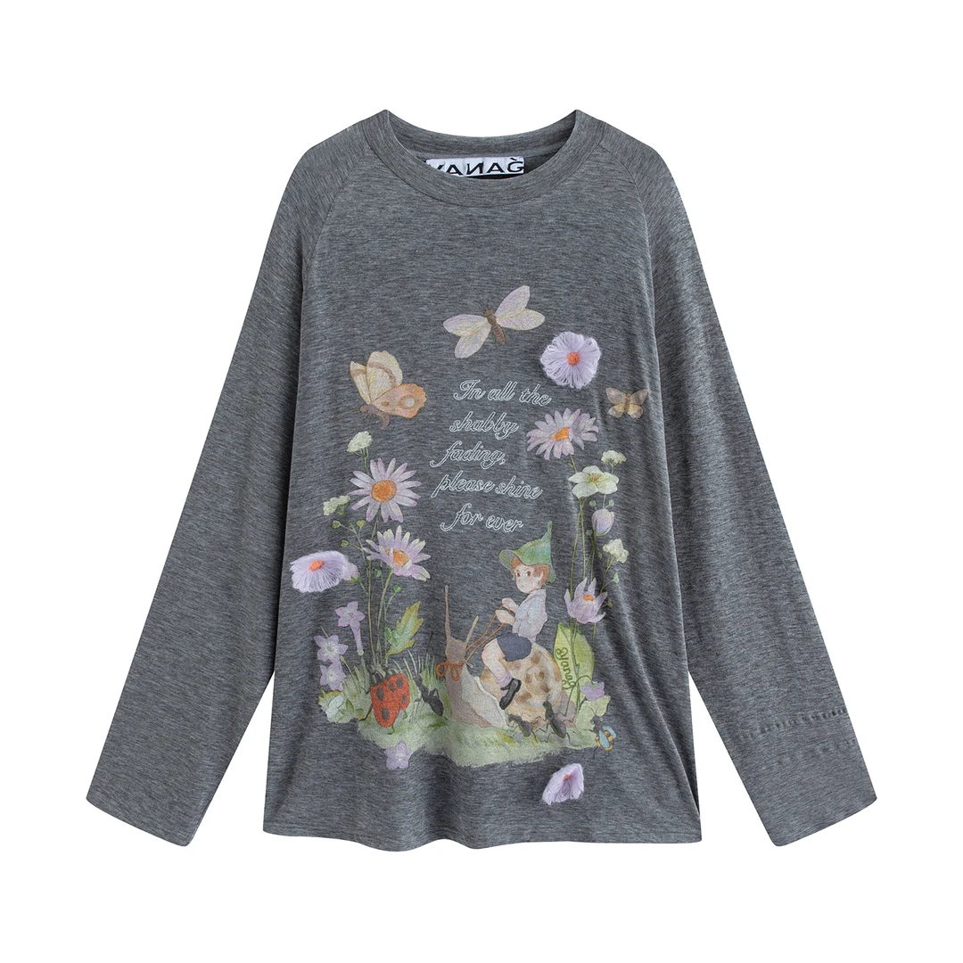 【茉舍】YANAG 蜗牛坐骑天丝羊毛防晒T恤 YGMZGN107-990