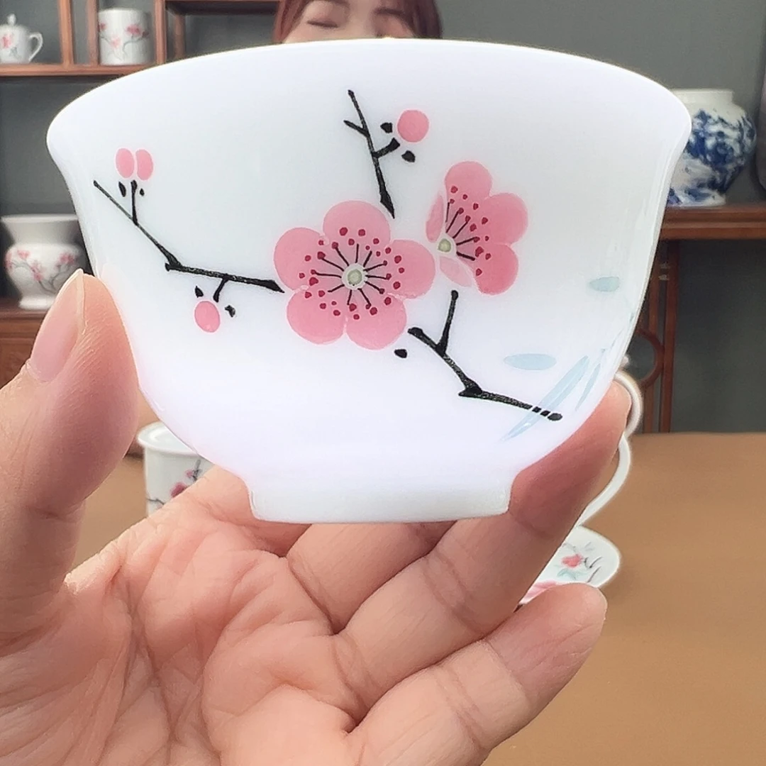 玉泥翠竹红梅主人杯