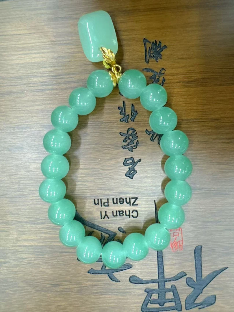 非金属玻璃手链 3004玻璃仿玉精选时尚手串无礼盒