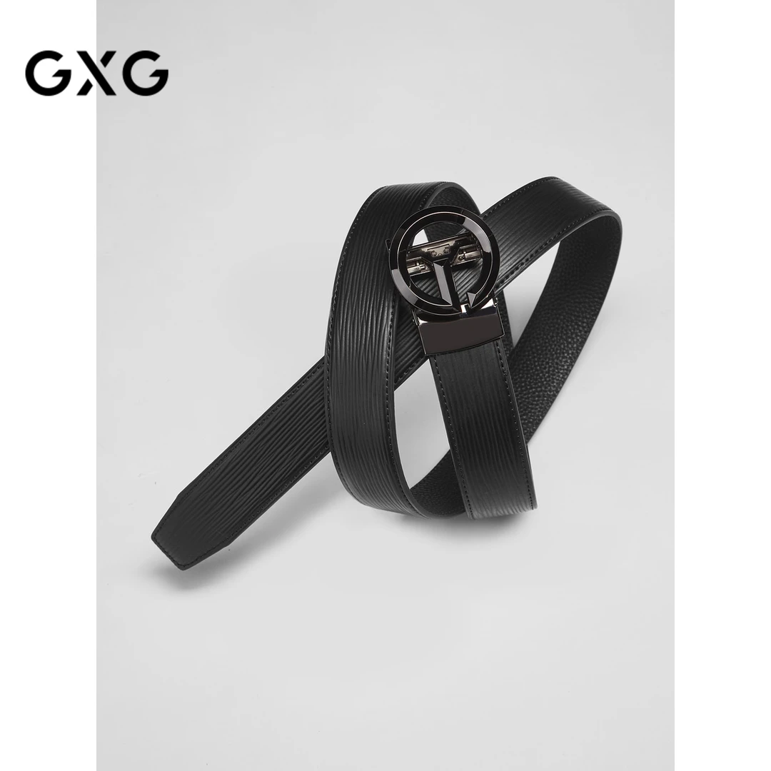 GXG2025新款通勤皮带经典字母扣头商务休闲自动扣腰带皮带送礼