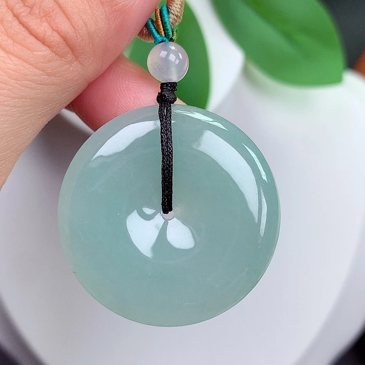 颈饰未镶嵌翡翠平安扣 33.2x5.8mm