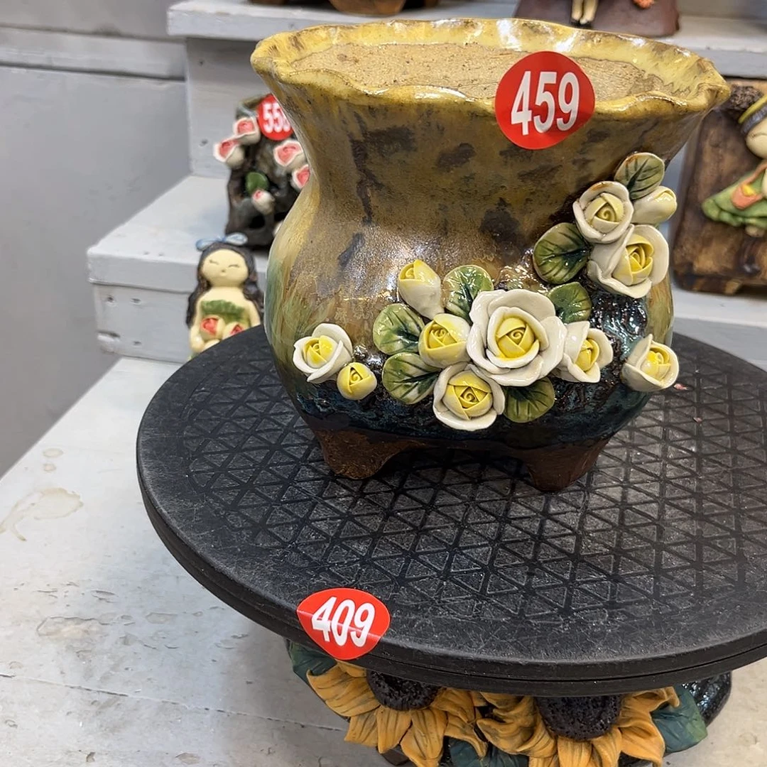 微瑕 459 号陶然花器手工花盆