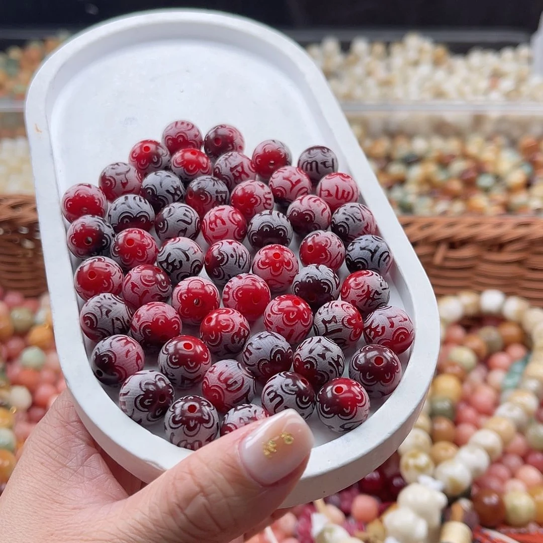 白玉菩提吊坠A/12mm/20+20颗