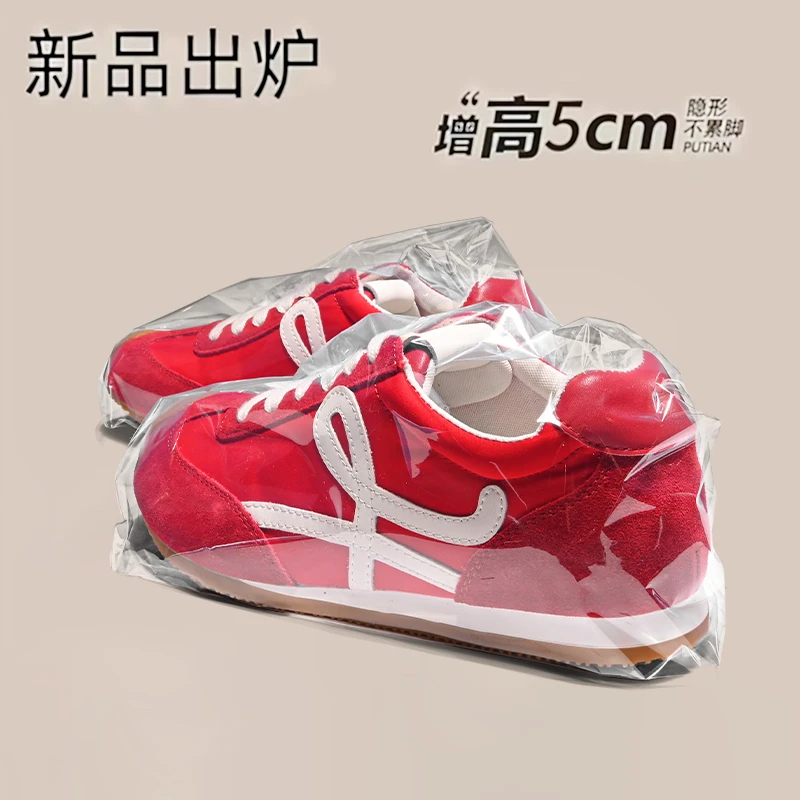 德国官方正品红色德训鞋女夏季新款韩版复古厚底休闲潮鞋阿甘板鞋