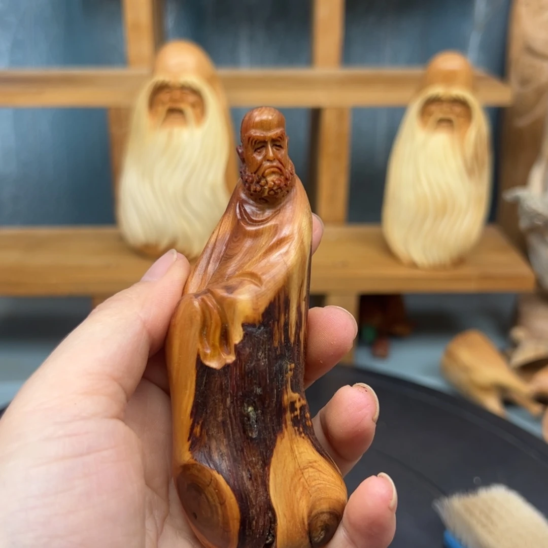 木我*张崖柏木摆件手把件