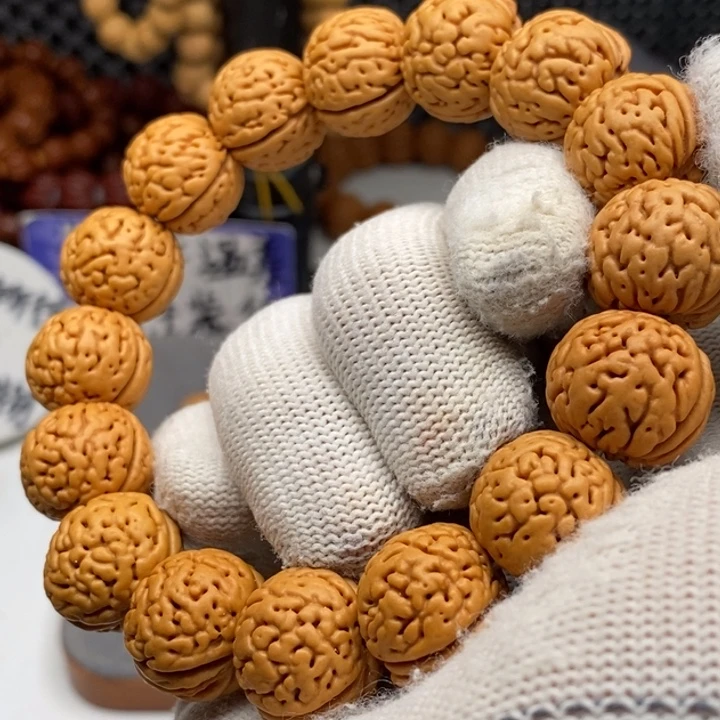 手串文玩核桃桃核手串野苹果肌肉纹