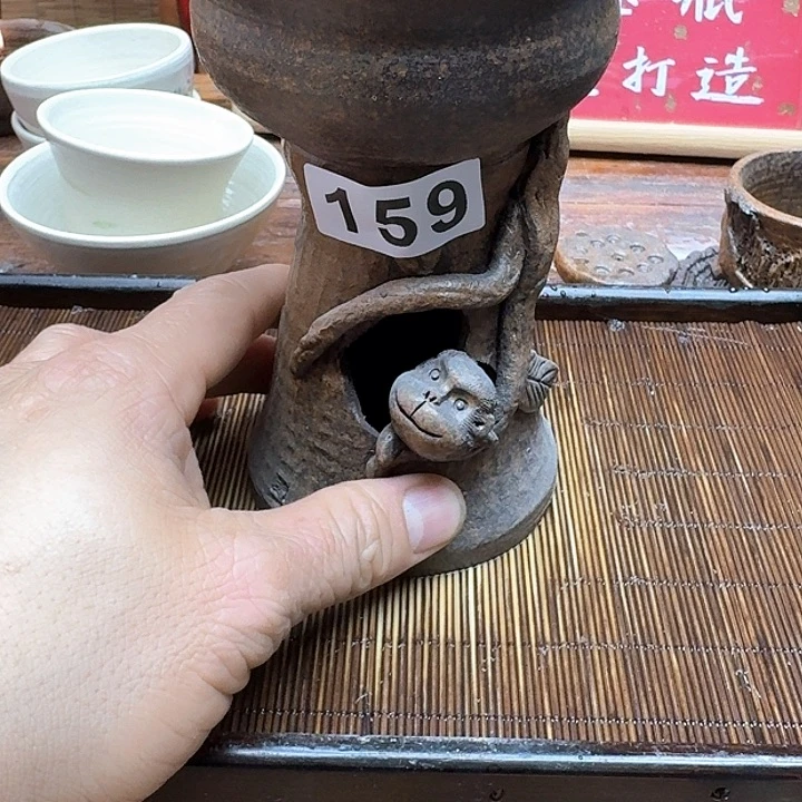纯手工制作粗陶茶具