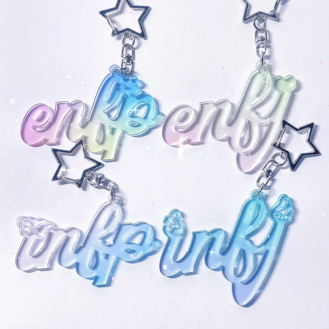 MBTI16型人格无边亚克力挂件半透明文艺挂件文字挂件