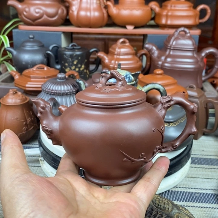 茶壶紫砂报春320cc原矿老紫泥特价