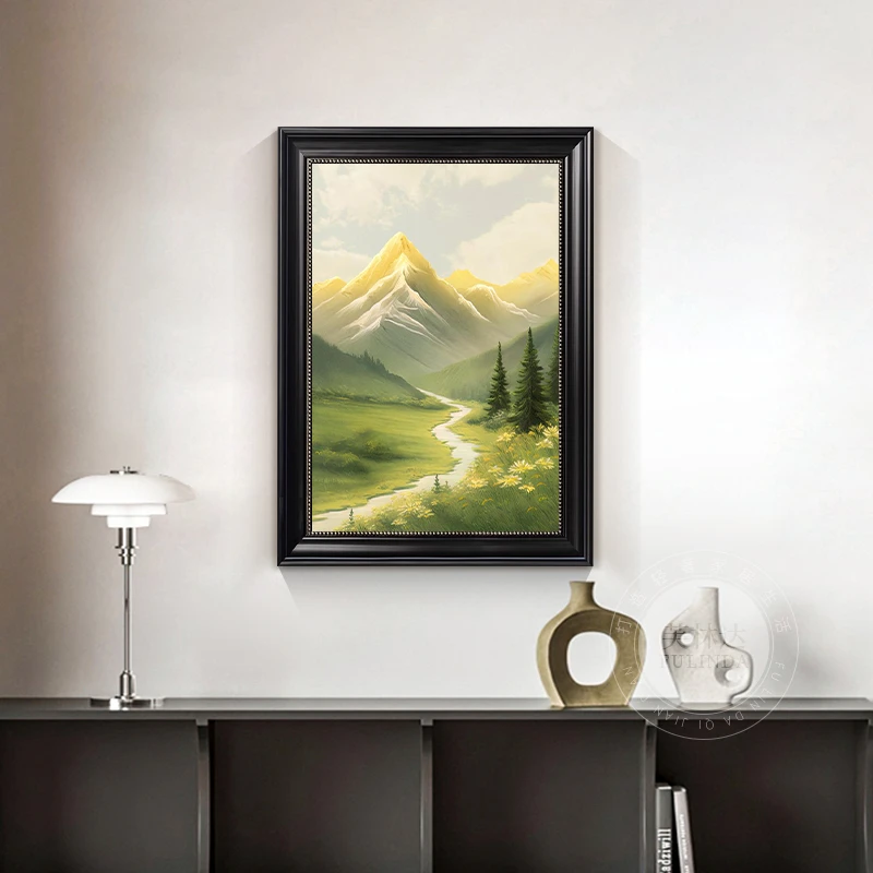 芙林达风景客厅装饰画沙发背景墙挂画抽象高档复古餐厅画玄关壁画