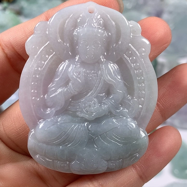 颈饰未镶嵌翡翠时来运转观音福利