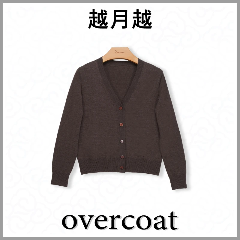 越月越XY1920女士长袖针织衫时尚休闲百搭纯色开衫