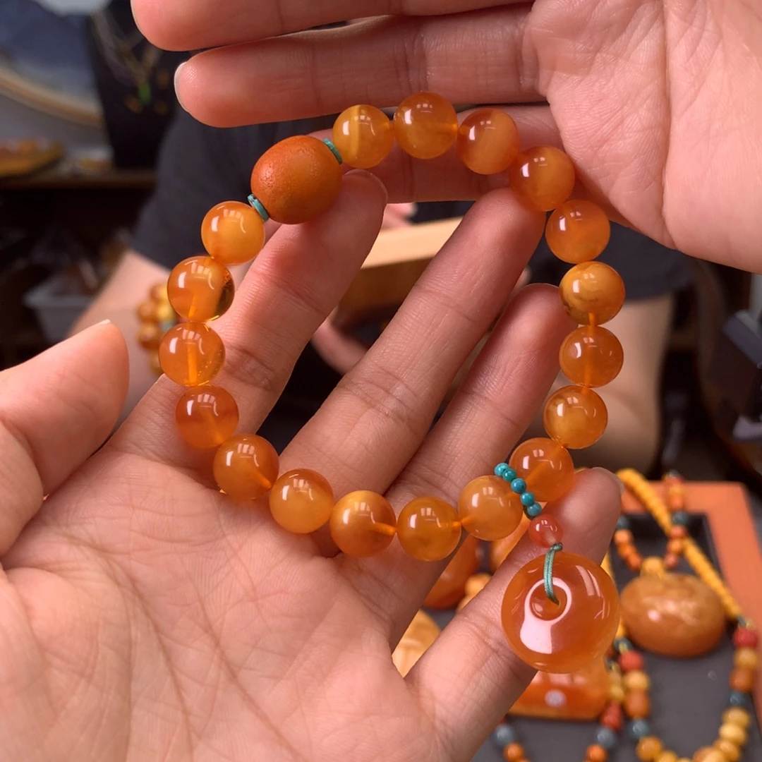 手串琥珀未镶嵌天然
