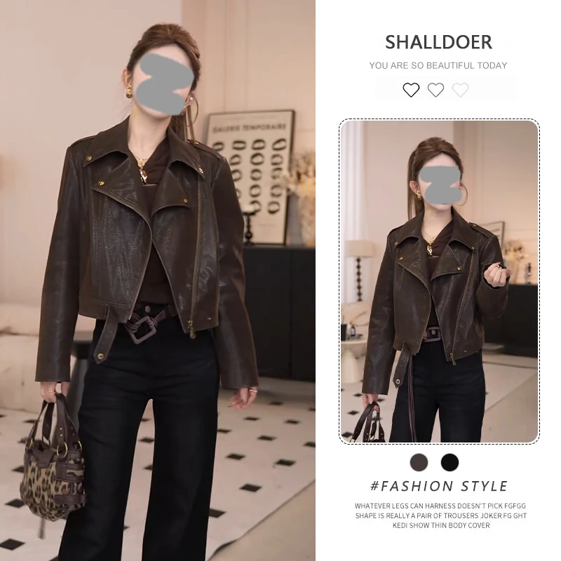 时尚复古百搭宽松休闲工装外套女2025秋季新款时尚设计感洋气衣服