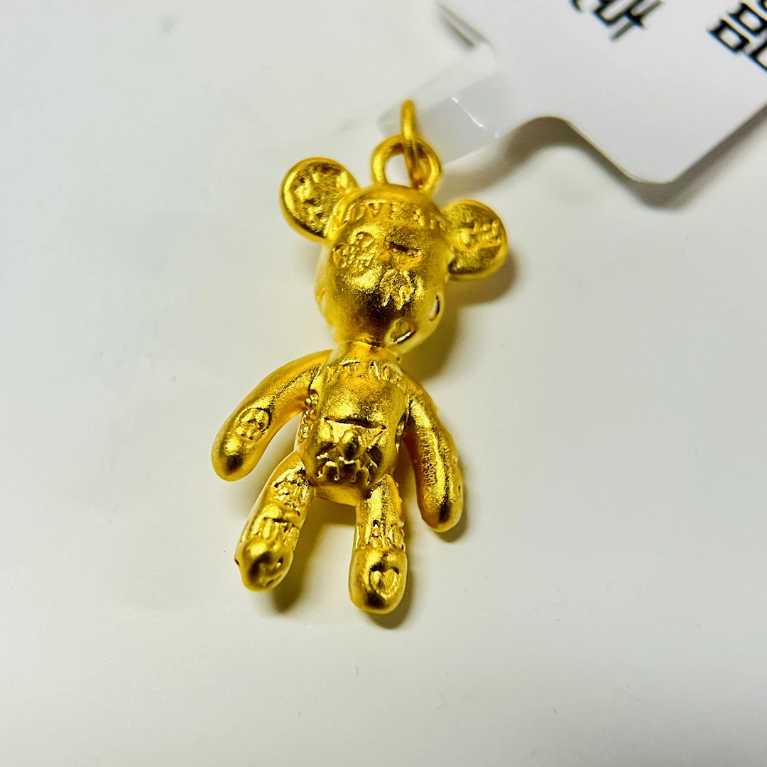 足金饰品/小熊圆扣/0.94/1B5B2087/h