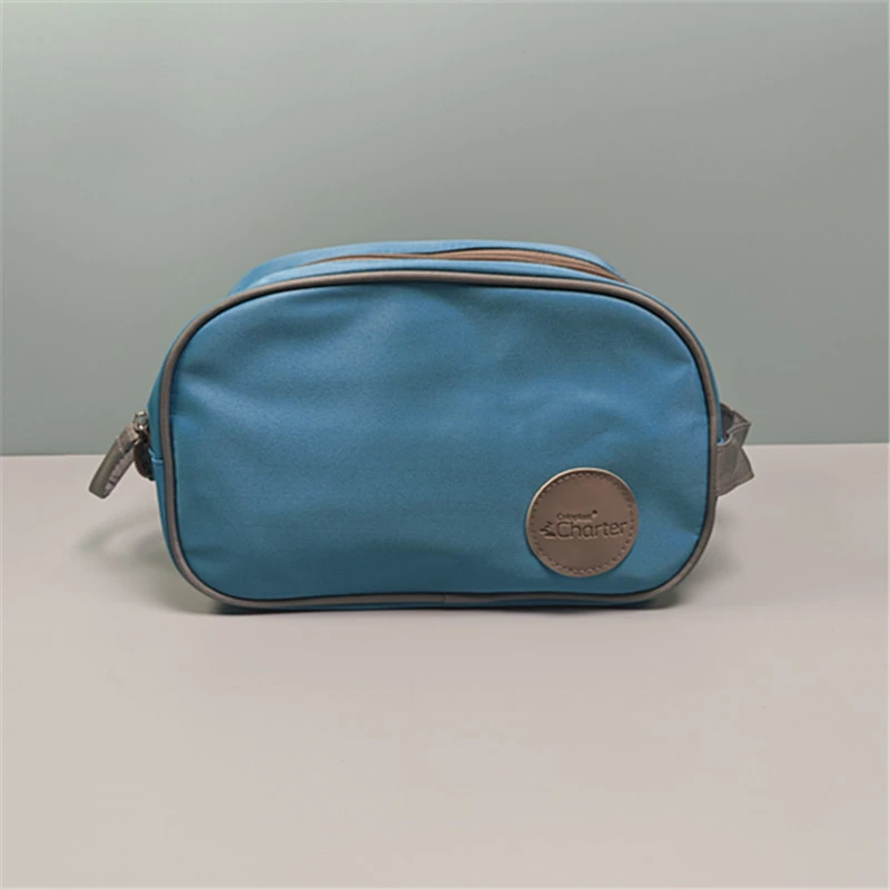 yl045浅蓝色大容量手拎化妆包整理包便携包美妆工具包收纳包