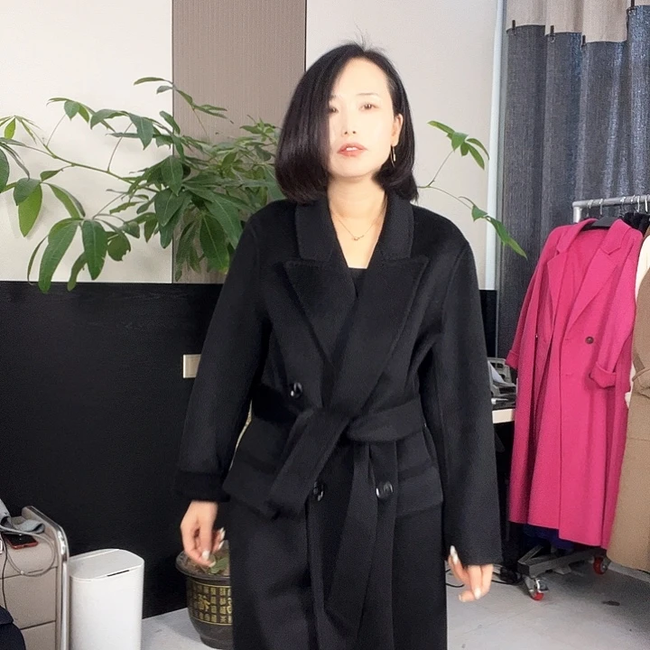 双面呢大衣S码长款