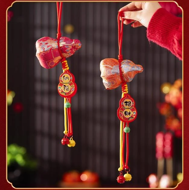 新年葫芦挂件2026新款入户门把手装饰马年客厅挂件平安车挂069