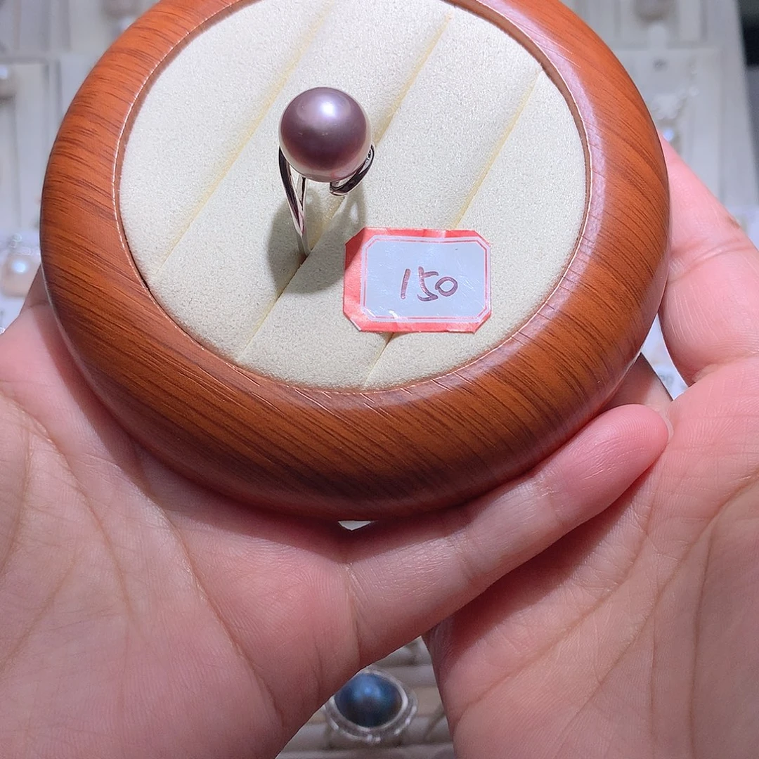 淡水珍珠银S925镶嵌戒指CC13+