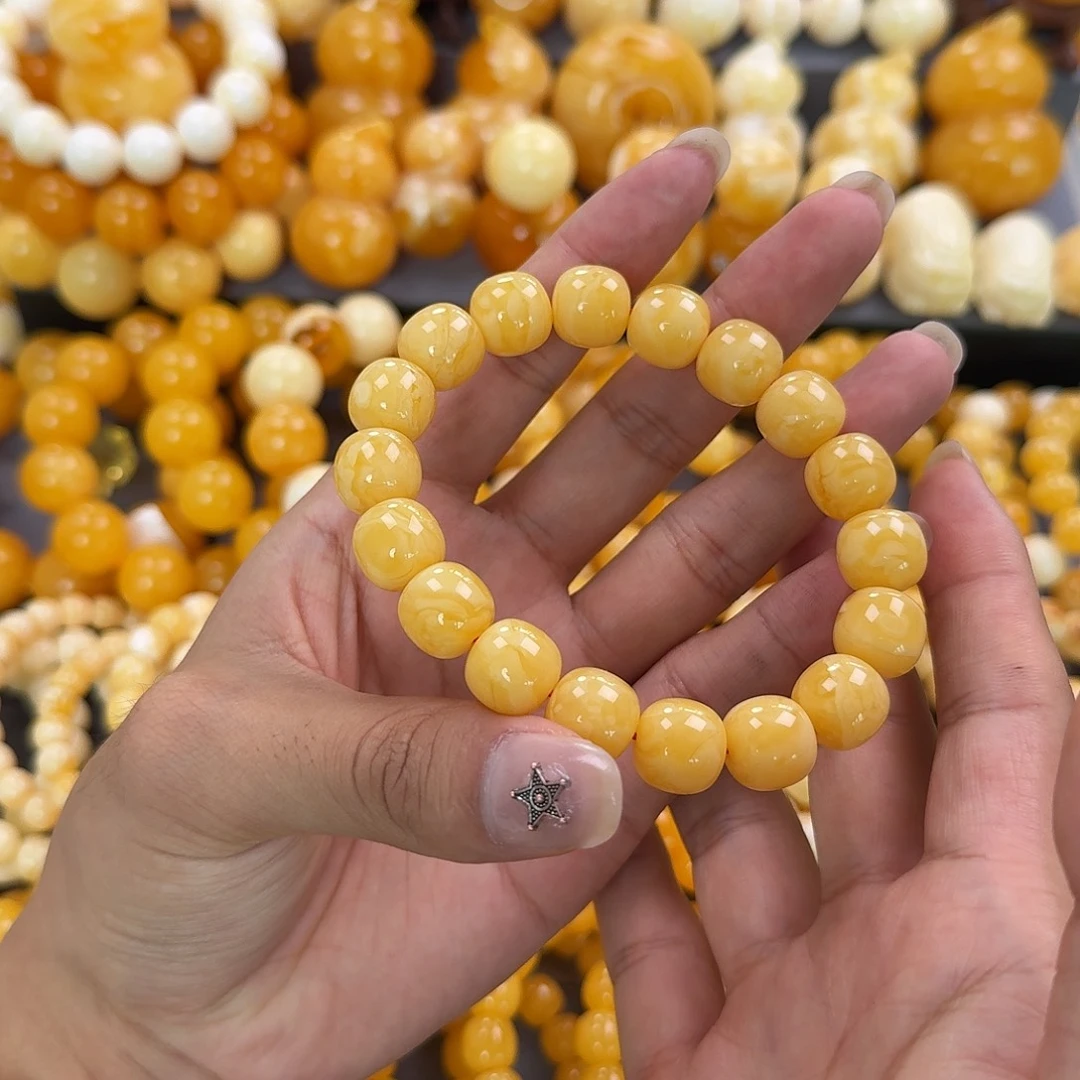 蜜蜡未镶嵌珠宝奇石同料13mm