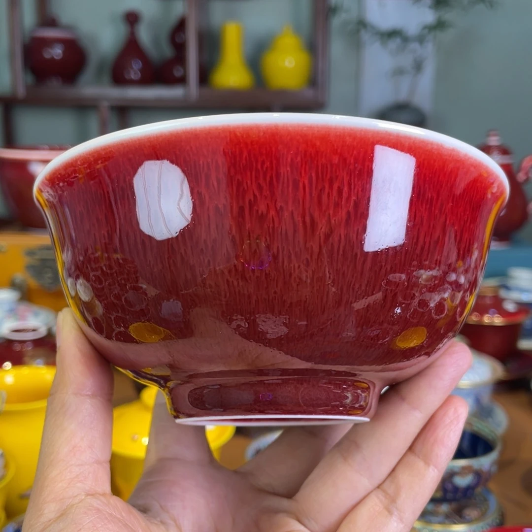 清欢雅玩原矿郎红饭碗