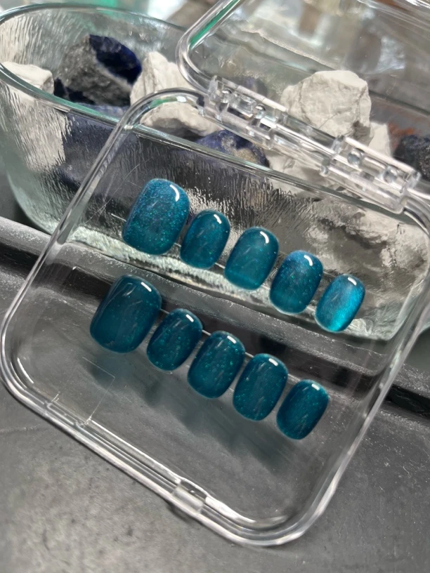 十一月第35集心中那片海穿戴甲美甲穿戴式蓝色