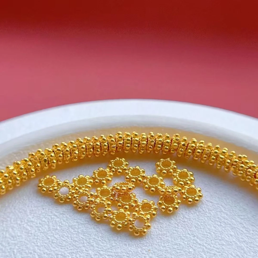 18K5.5mm雪花隔片手串配件可DIY