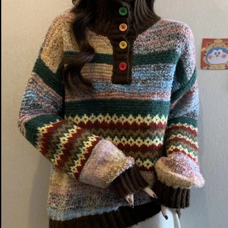 【李易行】秋冬新款热销针织毛衣厚款针织衫套头上衣2025