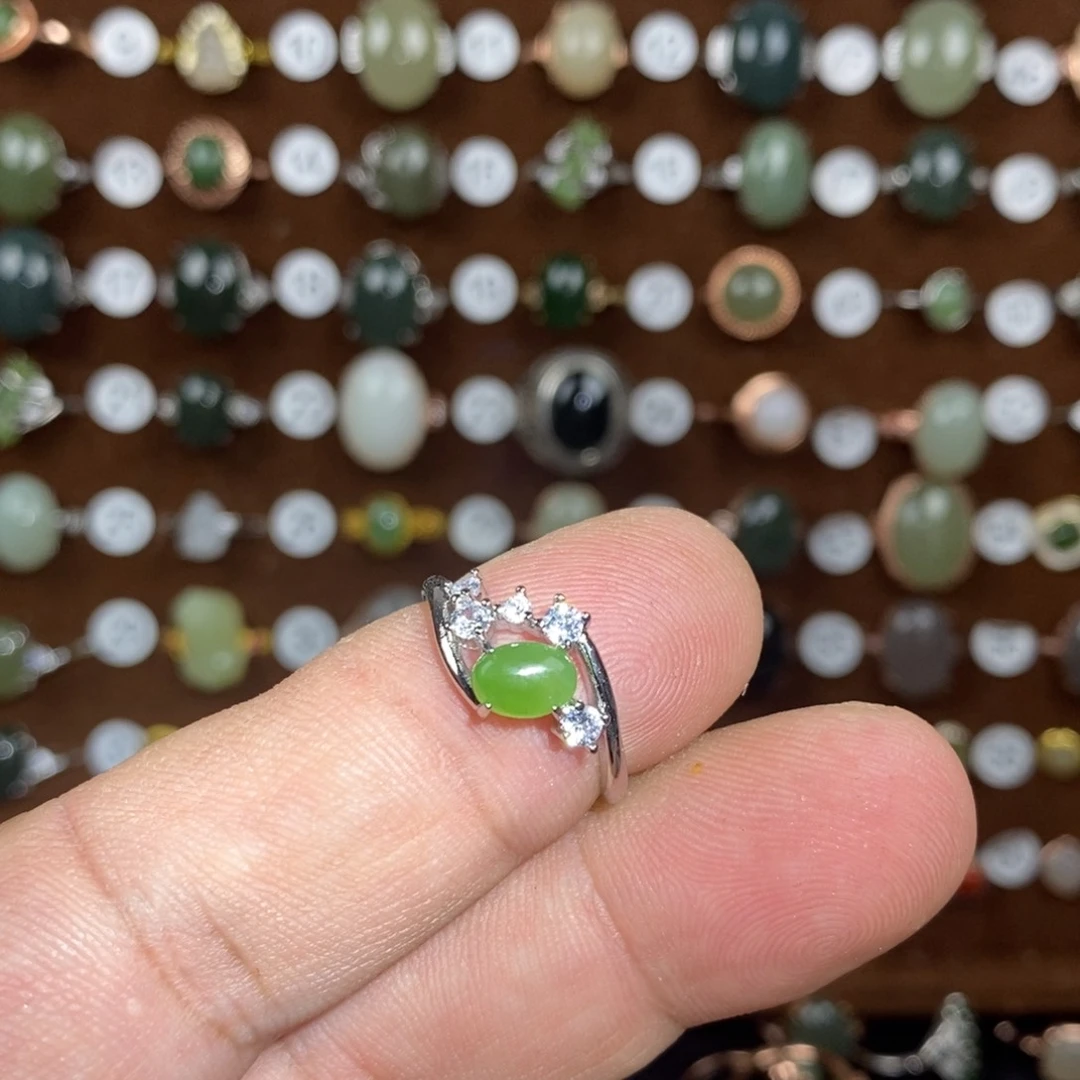 和田玉（碧玉）戒指合金