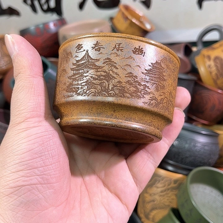 茶杯紫砂全手工紫砂主人杯