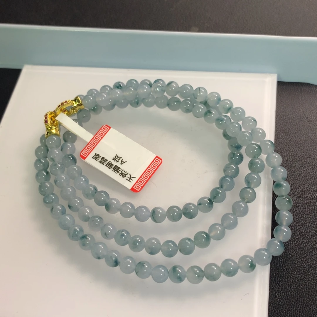 翡翠未镶嵌颈饰项链