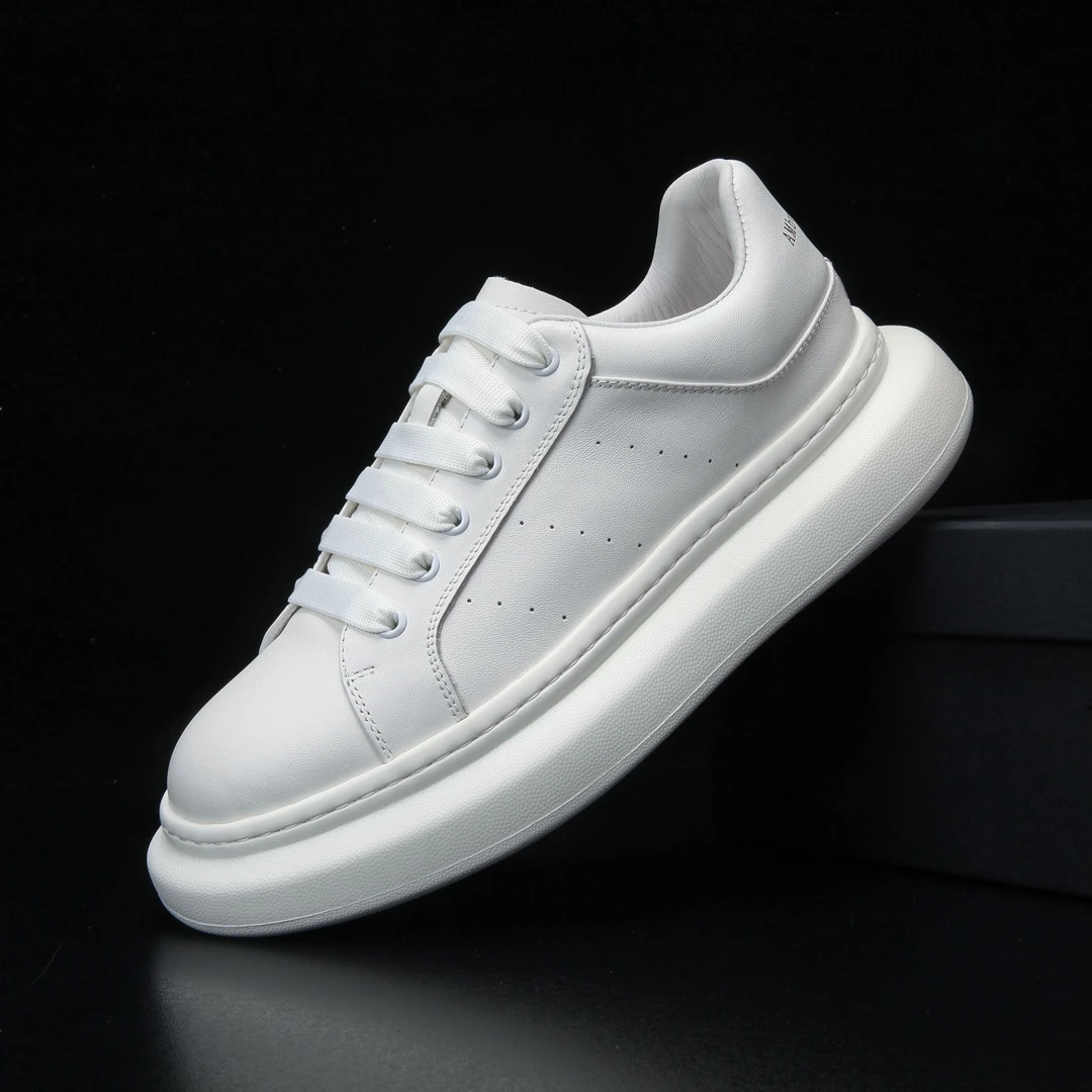 春夏新款舒适百搭板鞋真皮增高小白鞋时尚休闲老爹潮鞋男士运动鞋