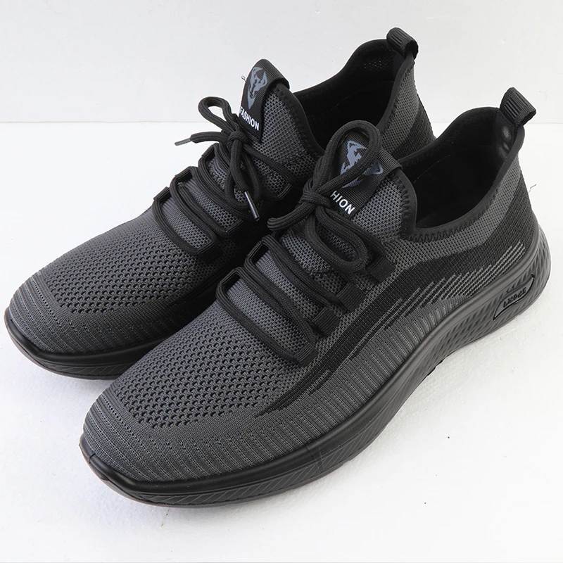 新款男鞋防臭飞织鞋软底轻便鞋子运动休闲鞋透气鞋子网鞋H24-005