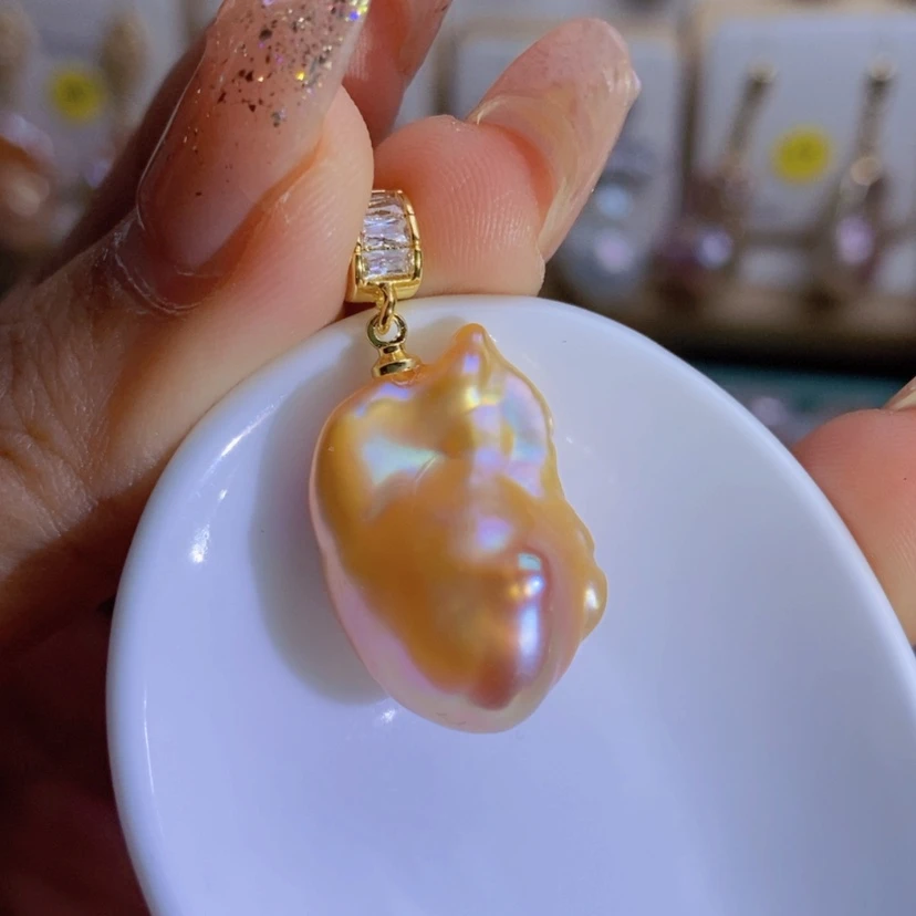 【闪购商品】淡水珍珠天然淡水珍珠（微瑕）合金