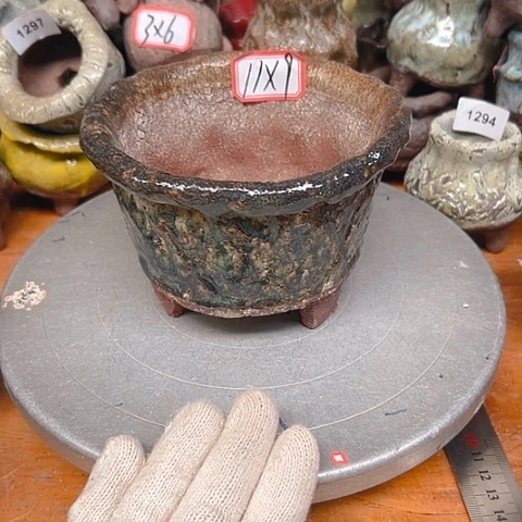 粗陶花盆手工花盆制作