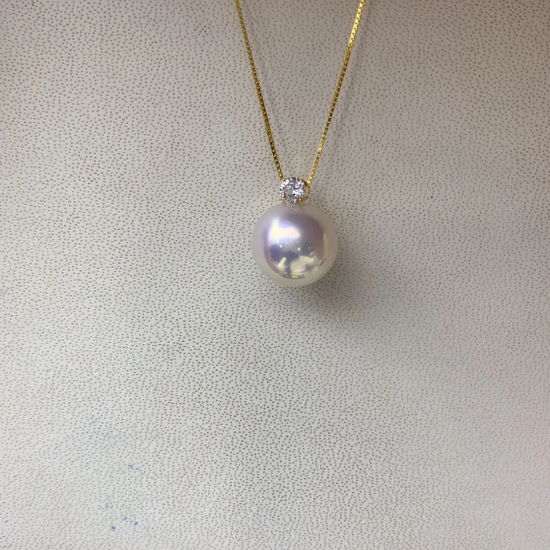 莫***语淡水珍珠18K金镶嵌颈饰