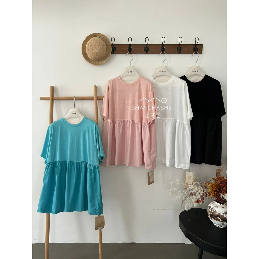 叨叨推荐款 SCS#8117#拼接短袖上衣 FL