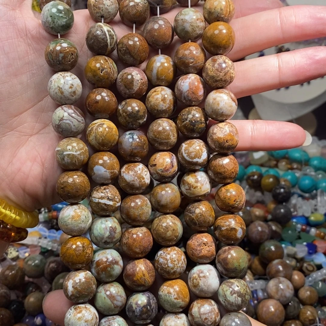 未镶嵌，海洋玛瑙16mm，石英质玉