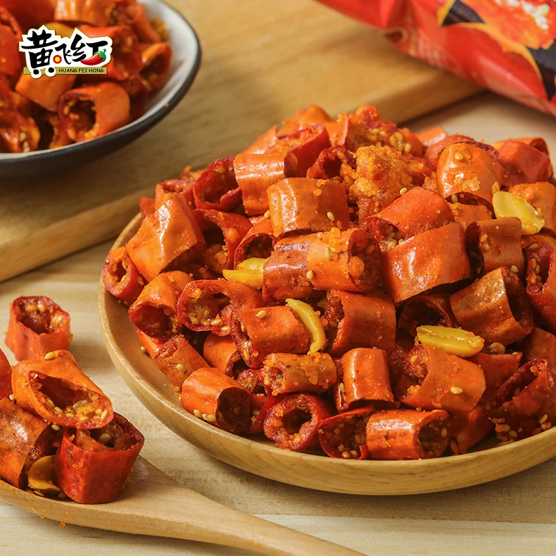 黄飞红【辣椒圈】香脆椒花生55g/36g/65g*8包严选优质零食香辣好吃